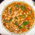 Creole black eyed pea soup with smoked ham