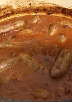 A picture of Sausage and red wine casserole #mycookbook.