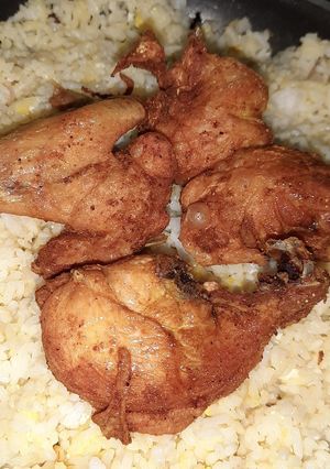 Foto resep Nasi Goreng Mentega dan Ayam Goreng