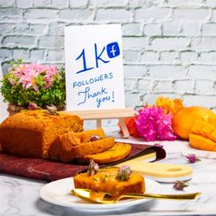 Mango loaf cake/Eggless/No condensed milk A picture of Mango loaf cake/Eggless/No condensed milk.