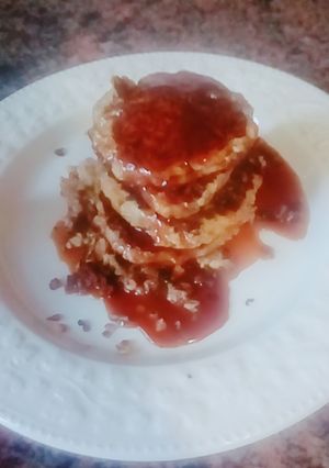 Una foto de Panqueques de banana y avena ❤