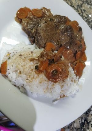 Una foto de Lomo con vino y crema