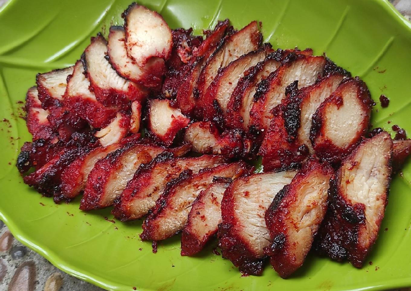 Charsiu ayam / Angsio koi / Ayam panggang Merah ala chinese food