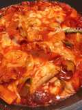 Korean Cheese Chicken Stir-Fry with Cabbage