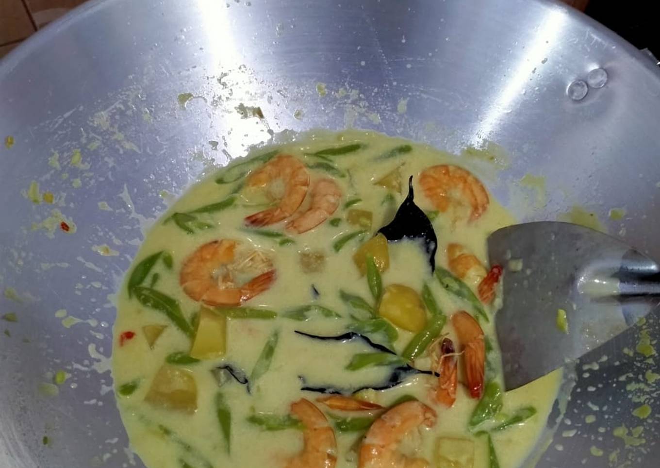 Gulai udang buncis