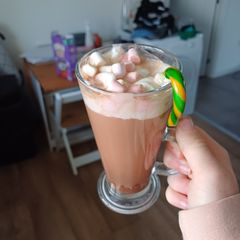 A picture of Candy cane no milk hot chocolate.