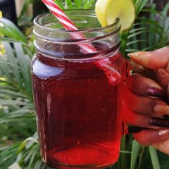A picture of Strawberry Grenadine Lime Mocktail | 2 Minutes Mug Mocktail.
