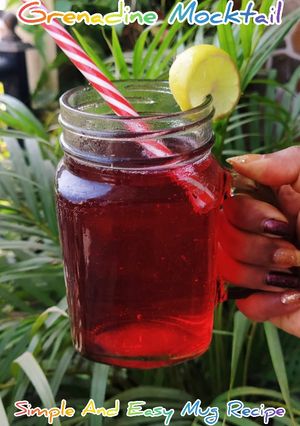 A picture of Strawberry Grenadine Lime Mocktail | 2 Minutes Mug Mocktail.