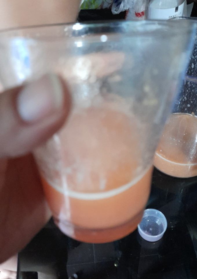 Una foto de Shot fresco y batido de frutas