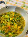 Simba Baigana Besara (Lima beans/Sem Phali & brinjals in mustard paste)