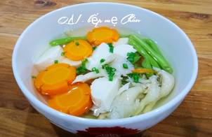 Canh nấm bào ngư đậu hũ chay