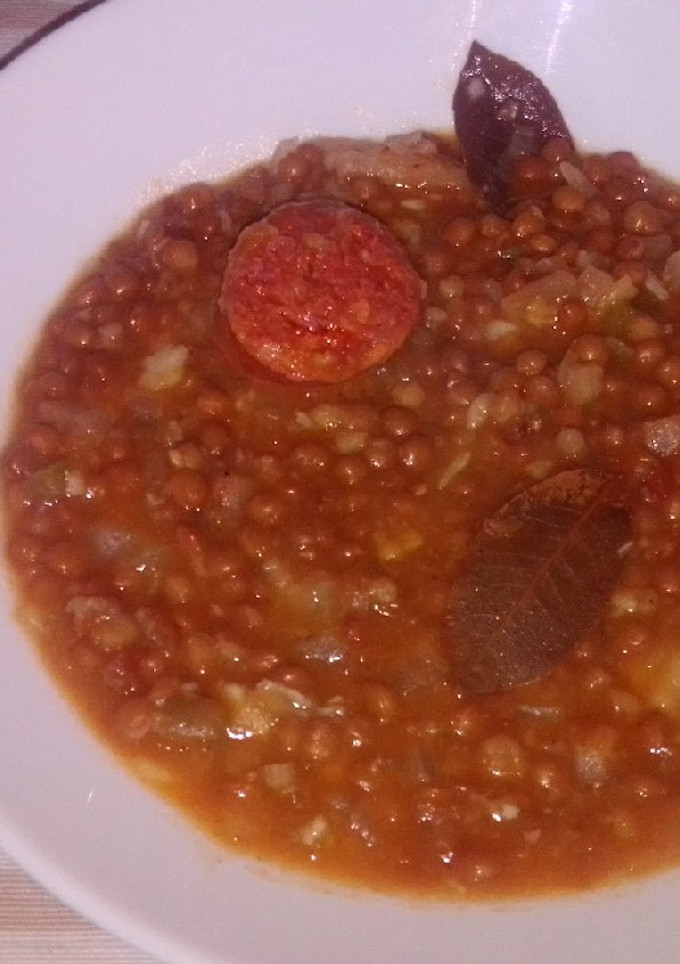 Una foto de Lentejas con chorizo