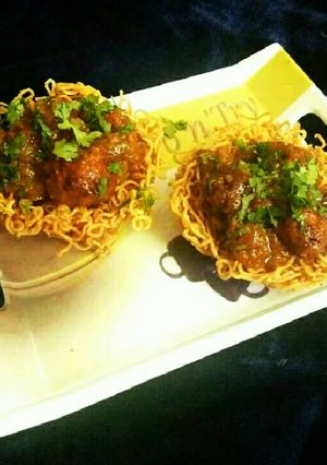 A picture of Maggi Manchurian basket.