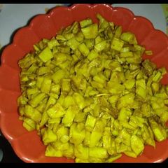 A picture of Bascrili ya bamboo shoot ki bhujiya.