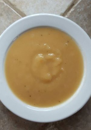 A picture of Turnip & maple potage (vegan).