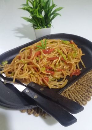 A picture of Vegetable spaghetti.