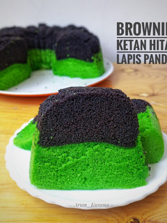 Foto resep Brownies Kukus Ketan Hitam Lapis Pandan