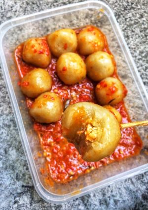 Foto resep Cilok isi ayam bumbu balado