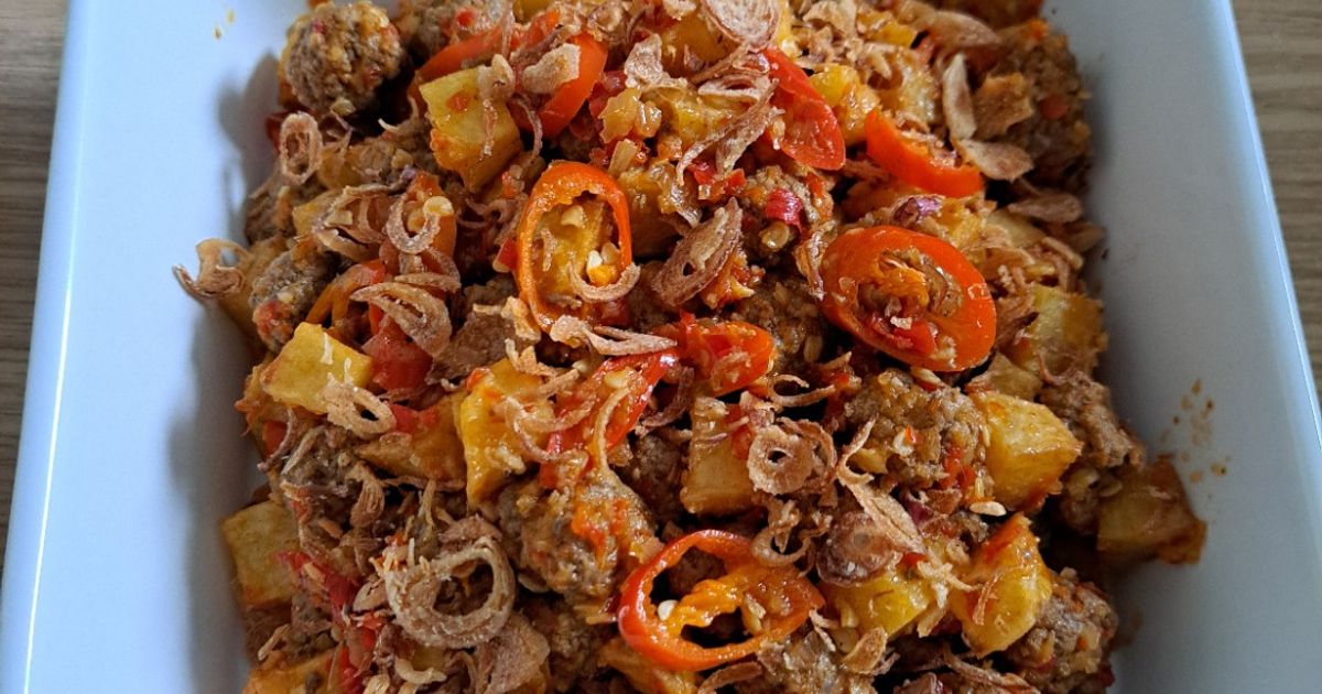 Sambel Goreng Kentang Daging cincang