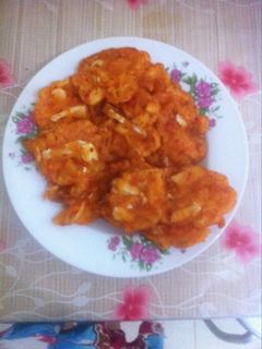 Foto resep Bakwan udang merah meriah