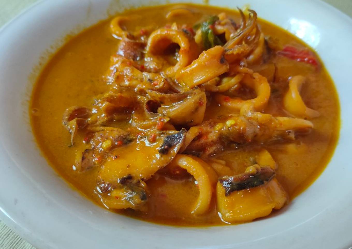 Cumi Rica bumbu kuning
