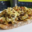 Bocaditos de revuelto de champiñones y bacon