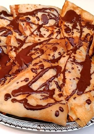 Csokis banános palacsinta recept fotója