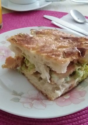 Una foto de Sándwich de pavo en focaccia