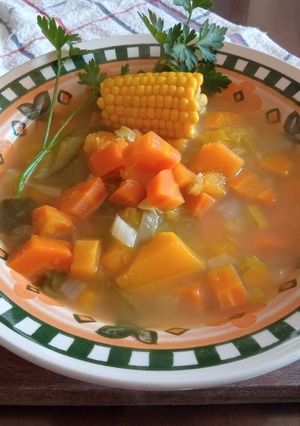 Una foto de Sopa de verduras
