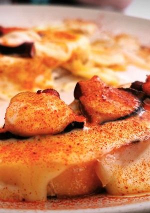 Una foto de Pincho de Pulpo con queso Arzúa Ulloa