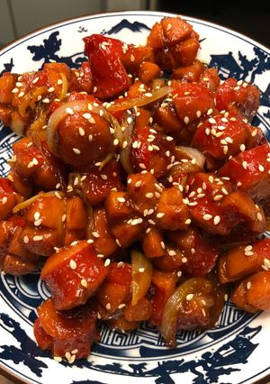 Foto resep Sosis Pedas Manis Saos Tiram