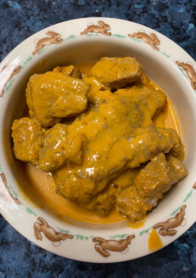 Una foto de Carne de cerdo al curry de Madras