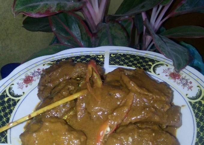 Rendang daging, kentang ala mamake