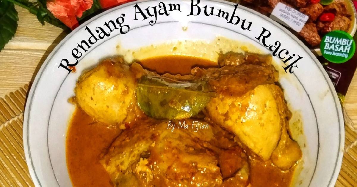 Resep Rendang Ayam Bumbu Racik Oleh Lanjarsih Mama Fifian