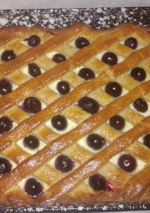 Túrós-áfonyás pite Nita módra, szénhidrát csökkentve recept fotója
