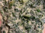 A picture of creamed spinach