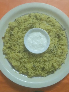 A picture of Methi rice.