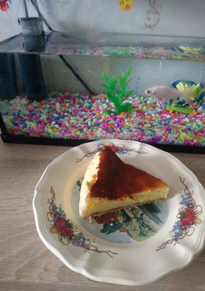 Une photo de Tarte au fromage blanc et confiture