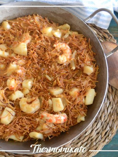 Una foto de Fideuà seca con Thermomix