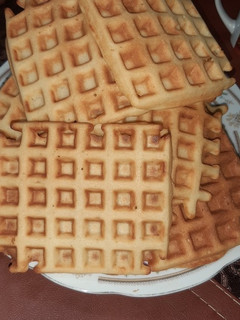 Una foto de Waffles con stevia