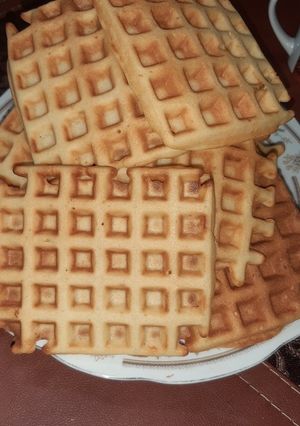 Una foto de Waffles con stevia