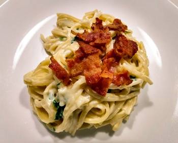 Without Fail Prepare Recipe Creamy bacon linguine Delicious