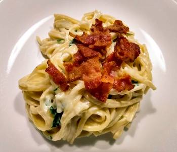 Fast Cooking Methods Creamy bacon linguine Delicious Simple