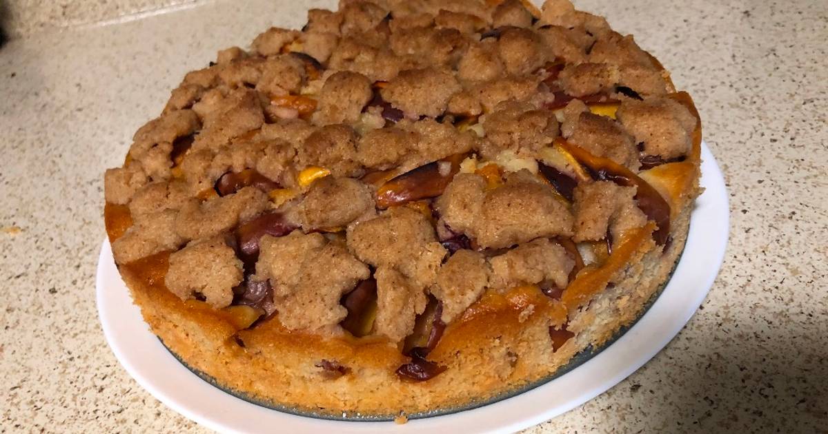 奶油油桃酥皮蛋糕(Nectarine brown butter buckle) 食譜與作法 by scheng Cookpad