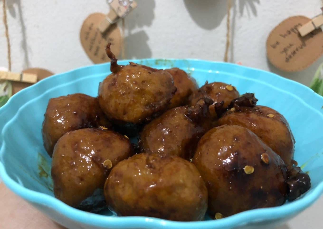 Resep Bakso Bakar Madu (Pedas) yang Enak