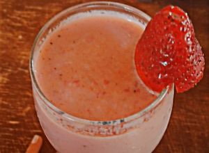 Una foto de Batido de fresa