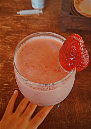 Una foto de Batido de fresa