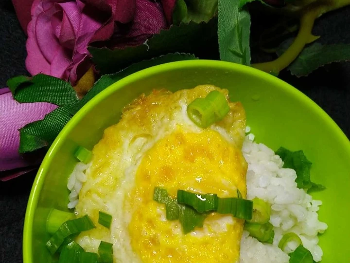 Easy Steps to Make Recipes Fried Egg Donburi the Delicious Really Delicious.
