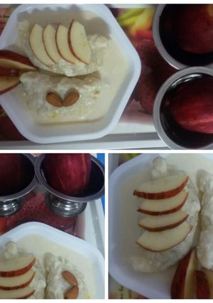 A picture of Apple dhudh pitha or dhudh puli.
