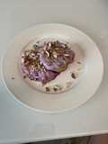 Tortino di Avena ai mirtilli con granola di mandorle